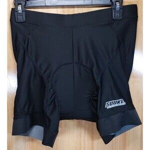 Souke Sports Men’s Cycling Shorts L Black Padded Compression Bike Gear NWT
